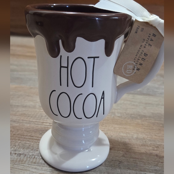 Rae Dunn Hot Cocoa Mug Brown Drip Design - Picture 1 of 5